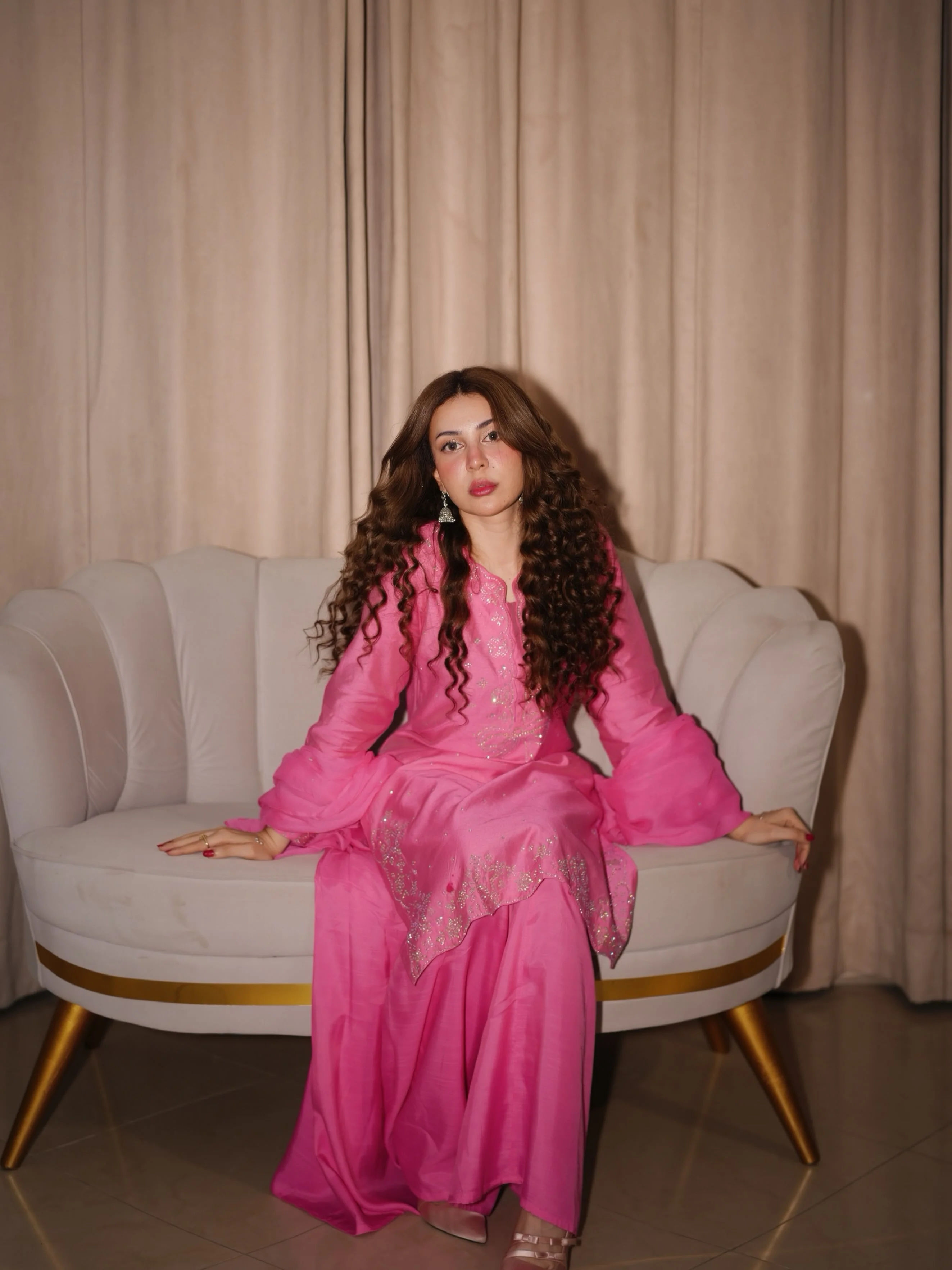 Neha Khan in a colourful editorial portrait